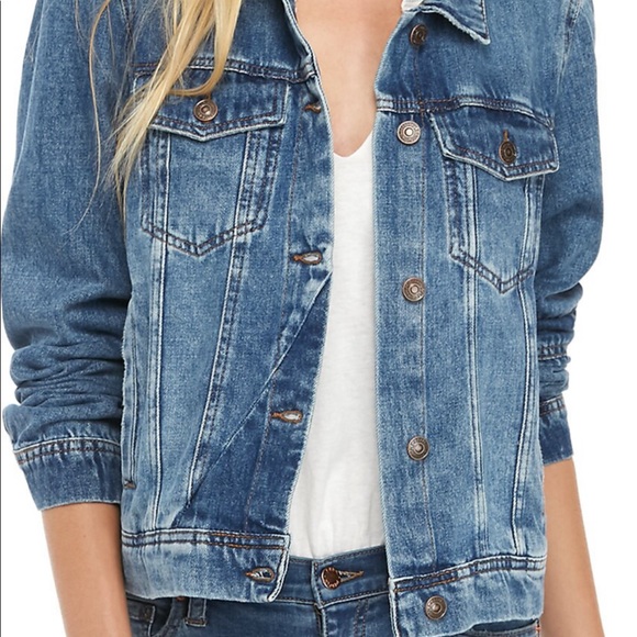 Free people indigo combo denim jacket (rumors)